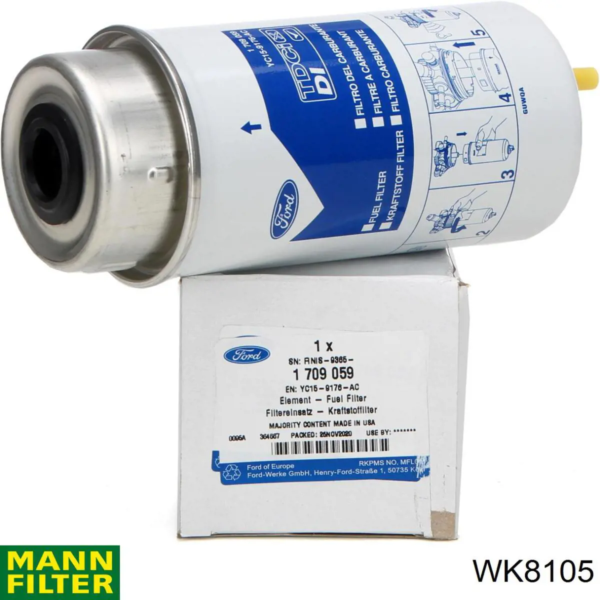 Фільтр тонкого очищення палива Mann-Filter WK8105 ціна, від 28.72 USD