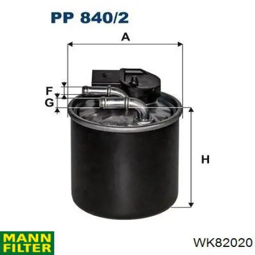 WK82020 Mann-Filter фільтр паливний