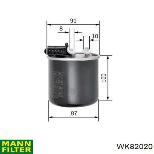 Фільтр тонкого очищення палива Mann-Filter WK82020 ціна, від 39.55 USD