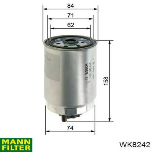 WK8242 Mann-Filter фільтр паливний
