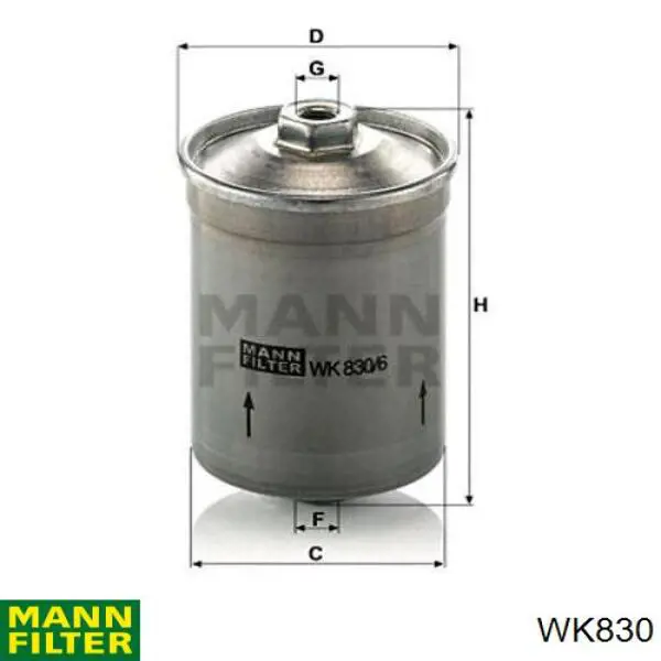Фільтр тонкого очищення палива Mann-Filter WK830 ціна, від 8.74 USD