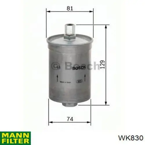 Паливний фільтр WK830 Mann-Filter