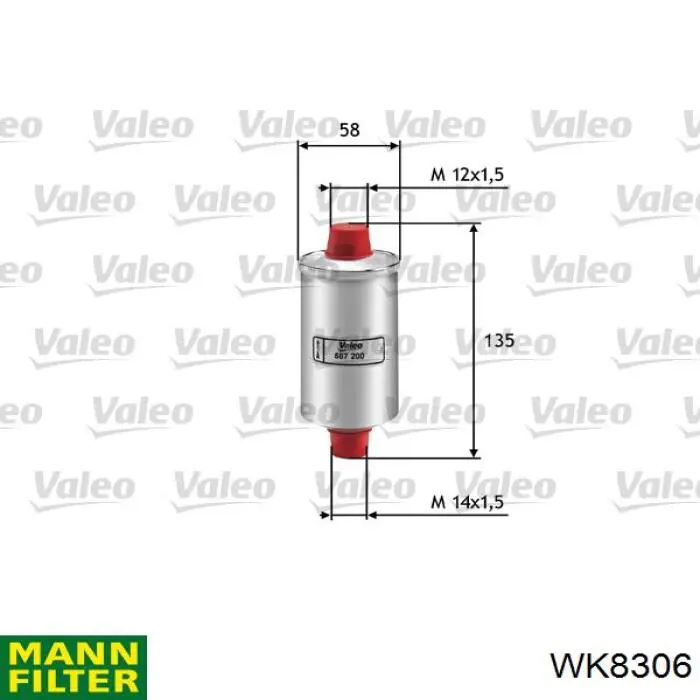 WK8306 Mann-Filter Топливный фильтр