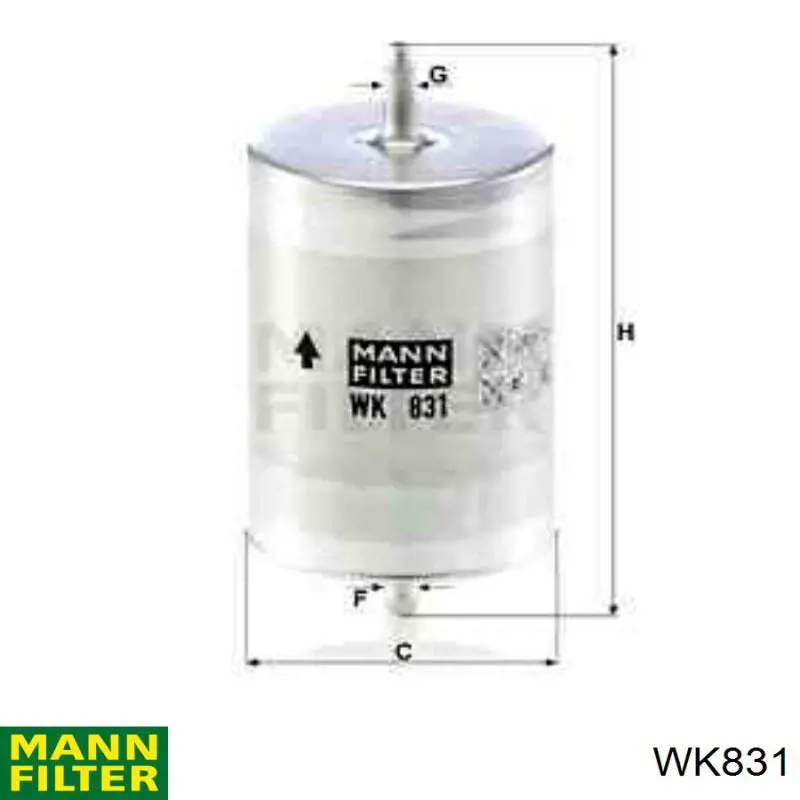 WK831 Mann-Filter фільтр паливний