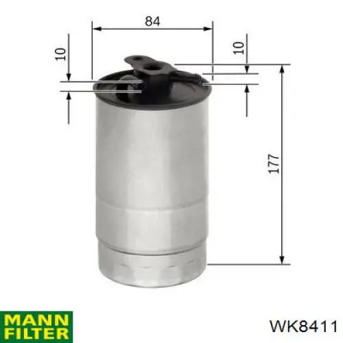 Фільтр тонкого очищення палива Mann-Filter WK8411 ціна, від 34.34 USD