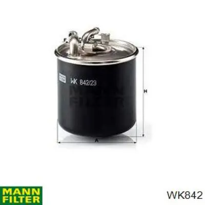 Фільтр паливний Mann-Filter WK842