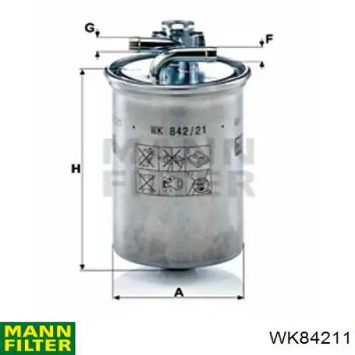 Фільтр паливний Mann-Filter WK84211