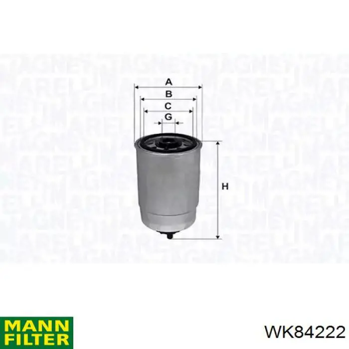 Купити WK84222 Mann-Filter Фільтр-відстійник палива грубої очистки