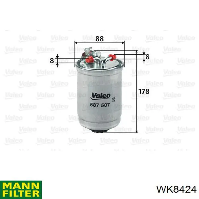 Купити WK8424 Mann-Filter Фільтр-відстійник палива грубої очистки