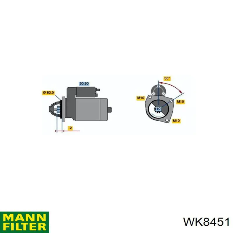 Паливний фільтр WK8451 Mann-Filter