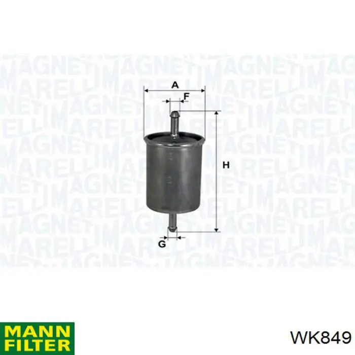Фільтр тонкого очищення палива Mann-Filter WK849 ціна, від 7.60 USD