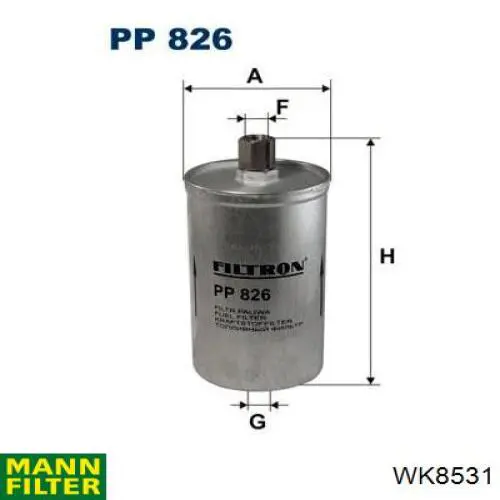 Купити WK8531 Mann-Filter Фільтр-відстійник палива грубої очистки