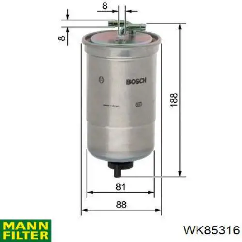 Паливний фільтр WK85316 Mann-Filter