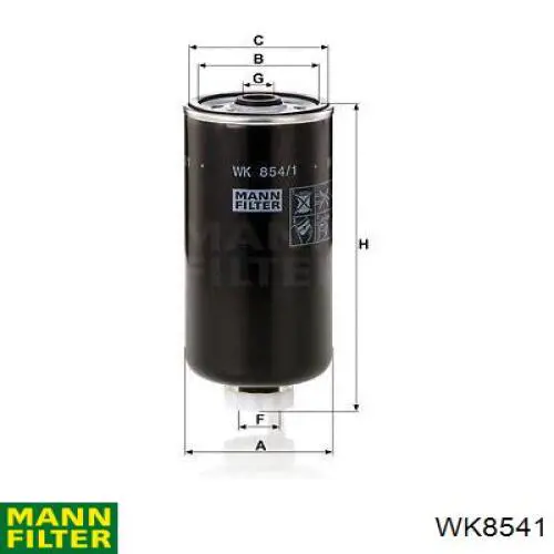 Паливний фільтр WK8541 Mann-Filter