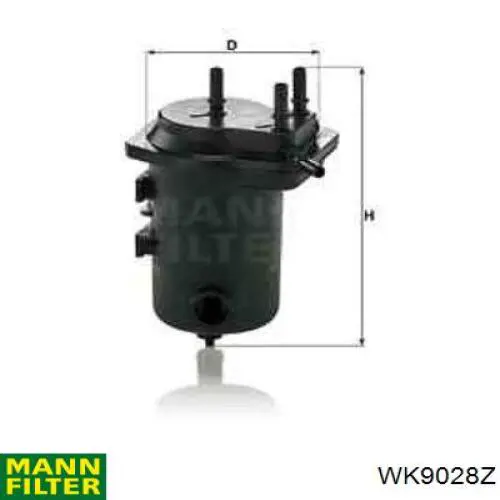 Фільтр тонкого очищення палива Mann-Filter WK9028Z ціна, від 15.67 USD