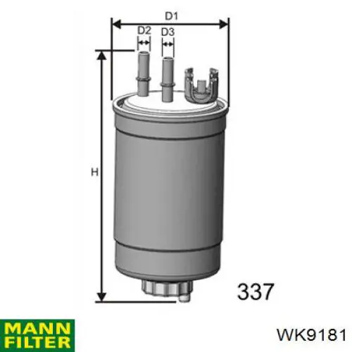 Купити WK9181 Mann-Filter Фільтр-відстійник палива грубої очистки