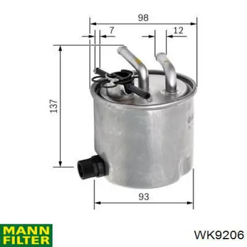 Фільтр тонкого очищення палива Mann-Filter WK9206 ціна, від 40.20 USD