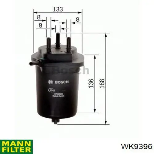 Фільтр тонкого очищення палива Mann-Filter WK9396 ціна, від 24.88 USD