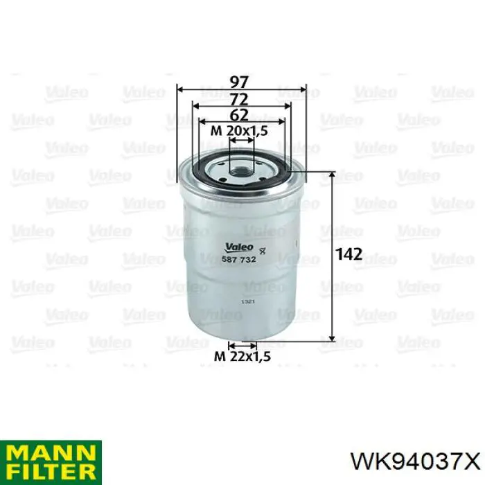 Купити WK94037X Mann-Filter Фільтр-відстійник палива грубої очистки