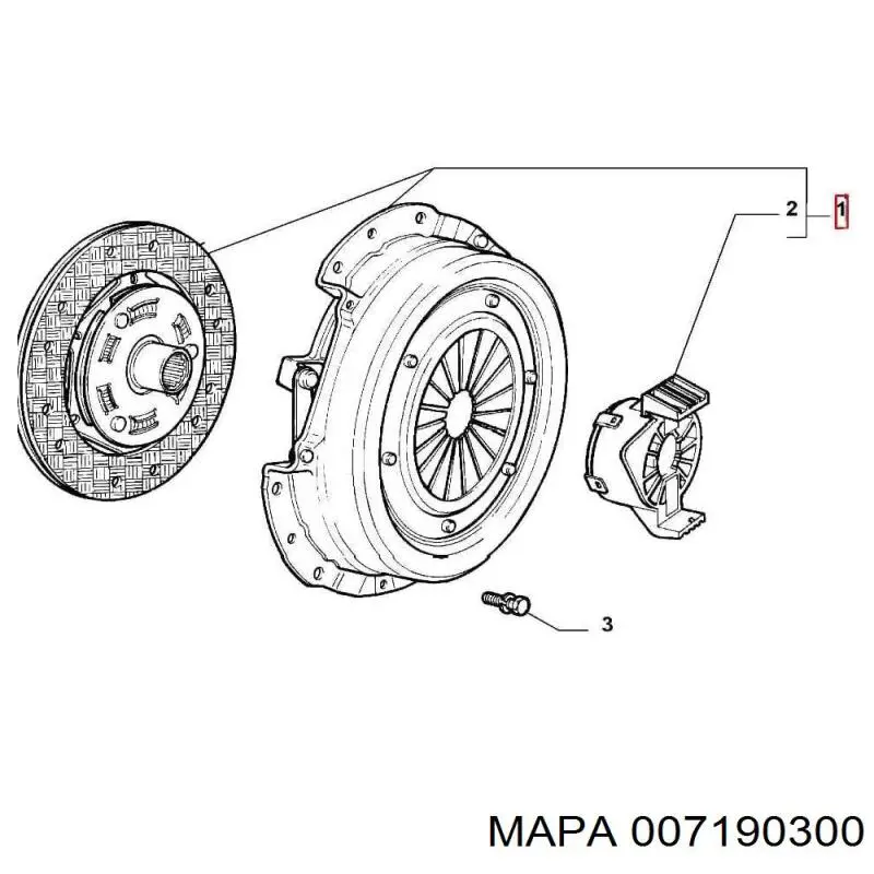 Купити 3000951275 Sachs Комплект зчеплення (диск, корзина, підшипник)
