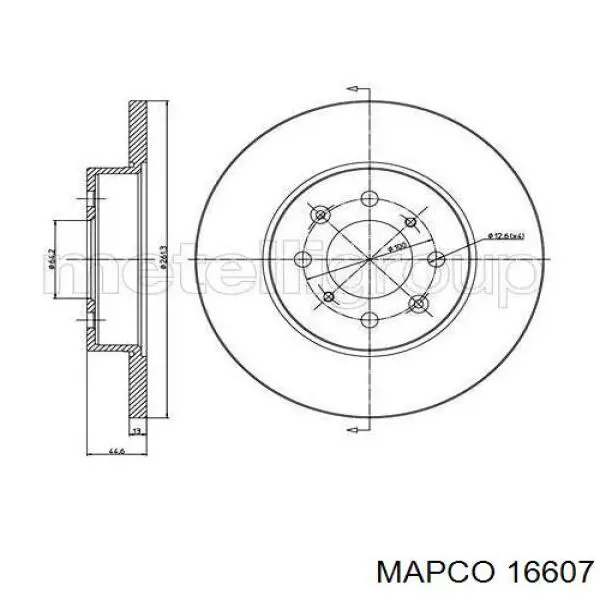 ШРУС зовнішній передній 16607 Mapco