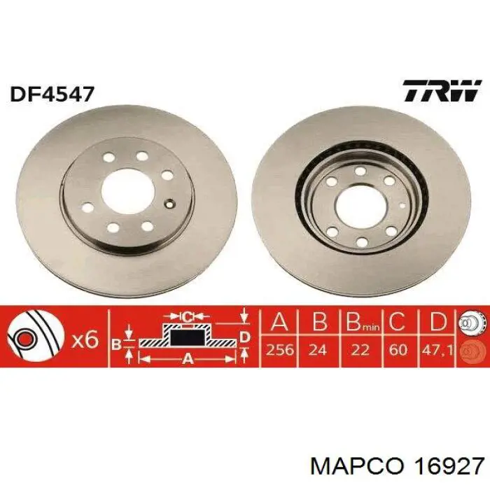 ШРУС зовнішній Mapco 16927