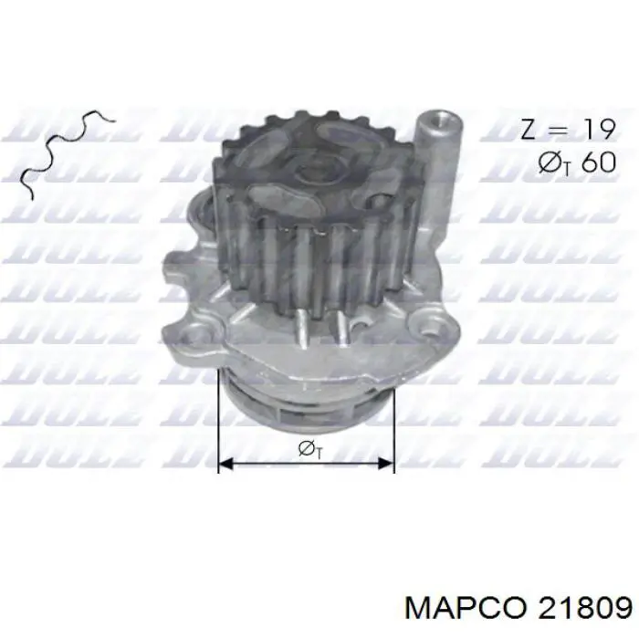 Помпа водяна, (насос) охолодження 21809 Mapco