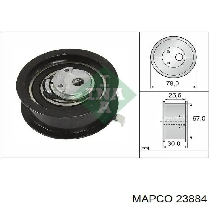 Купити 23884 Mapco Натяжний ролик