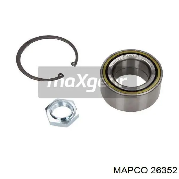 Комплект підшипник маточини передньої Mapco 26352 ціна, від 36.74 USD