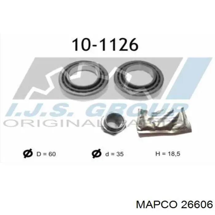 Підшипник маточини Mapco 26606