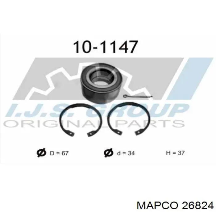 Підшипник ступиці 26824 Mapco