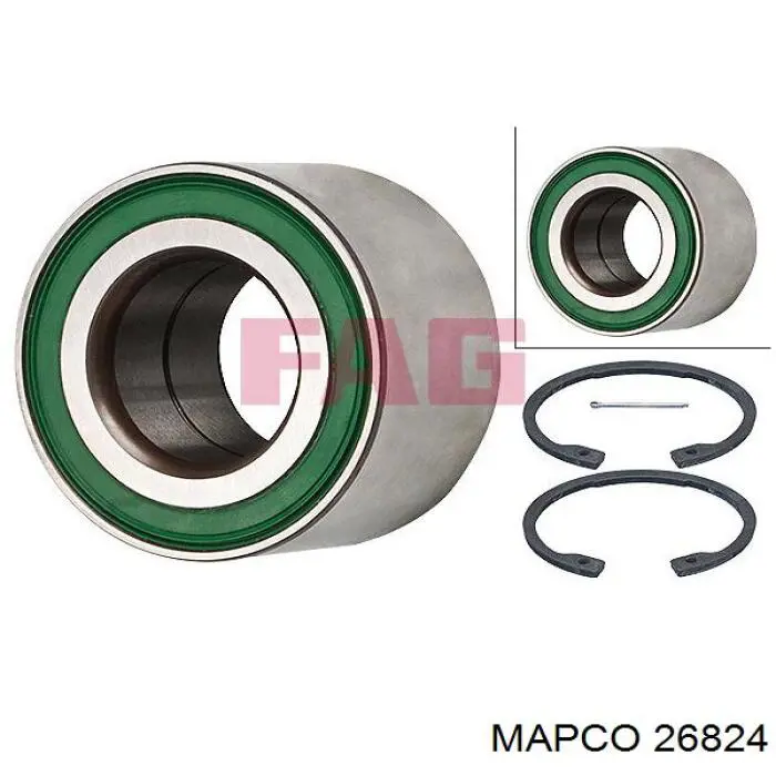 Комплект підшипник маточини передньої Mapco 26824 ціна, від 14.90 USD