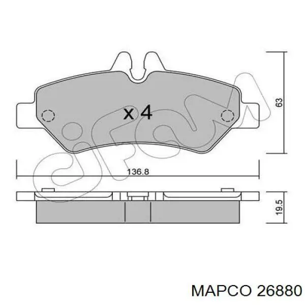 Підшипник маточини Mapco 26880