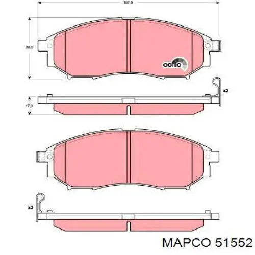 Важіль передній лівий Mapco 51552 ціна, від 32.62 USD