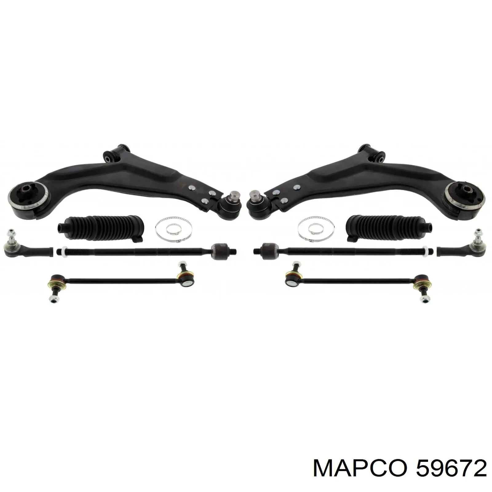 Накінечник рульової тяги, зовнішній Mapco 59672
