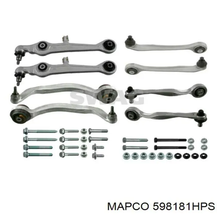 598181HPS Mapco комплект важелів передньої підвіски
