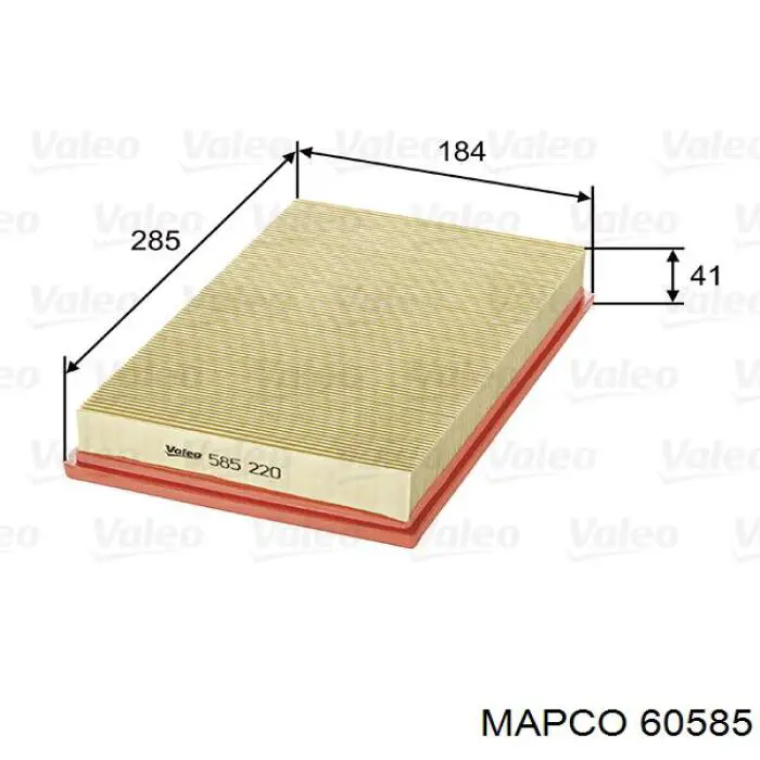 60585 Mapco фільтр повітряний