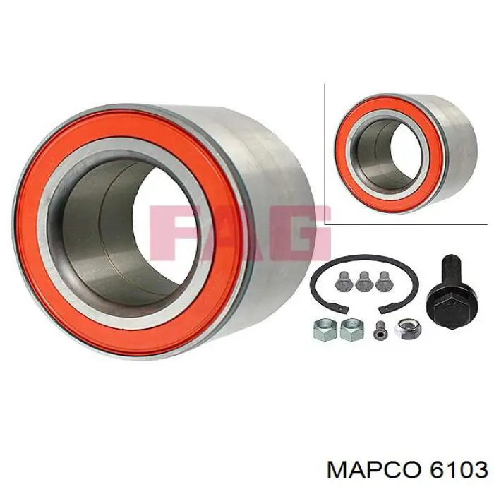 6103 Mapco колодки гальмівні передні, дискові