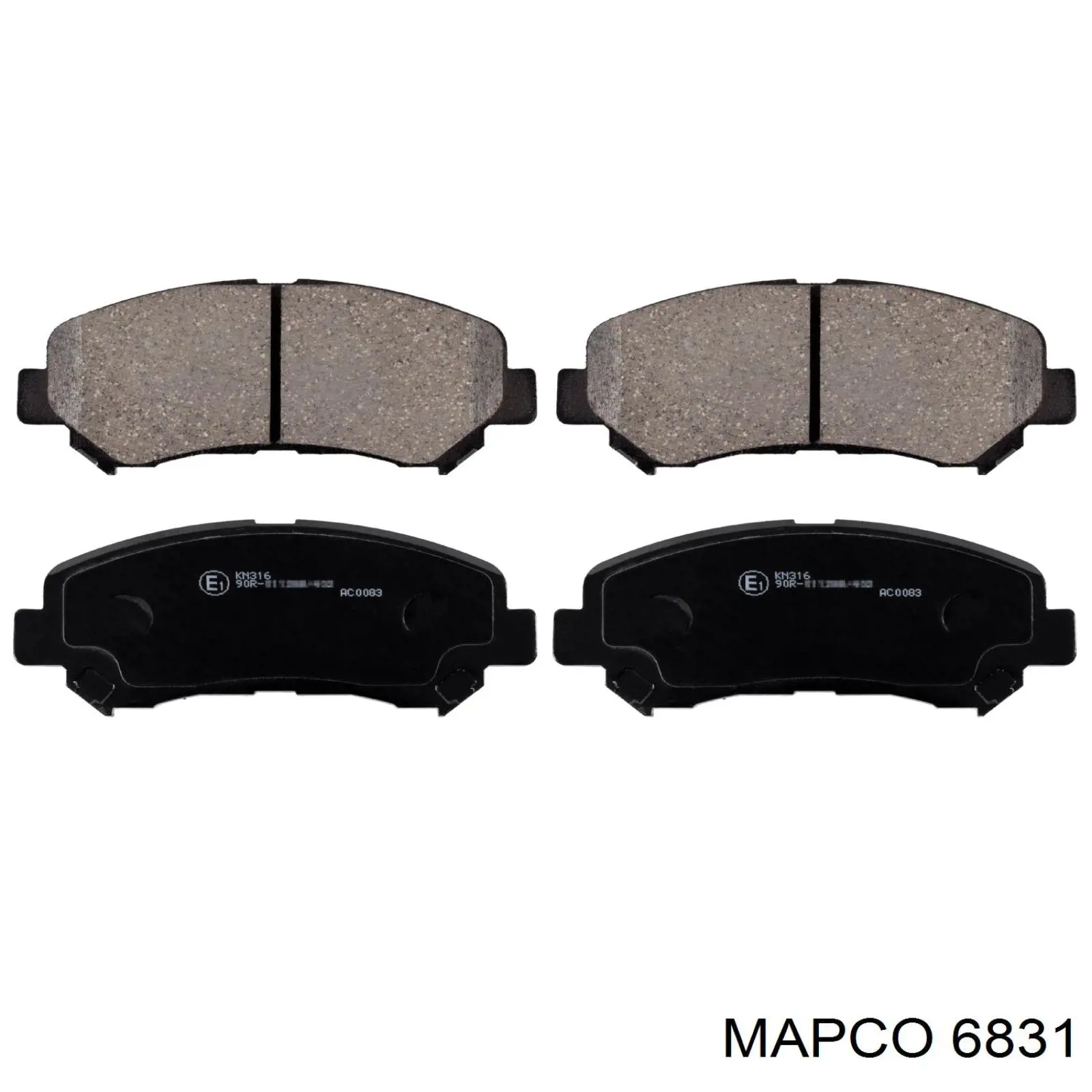 Купити 6831 Mapco Колодки гальмівні передні, дискові