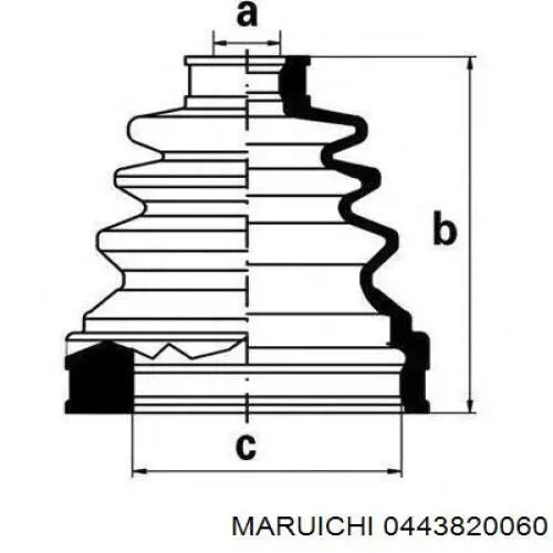 Пильник гранати внутрішній, передній півосі Maruichi-156 0443820060 ціна, від 7.21 USD