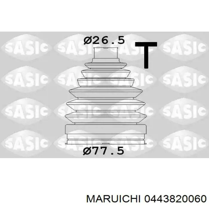 Купити 0443820060 Maruichi-156 Пильник шарніра кутових швидкостей внутрішній передній