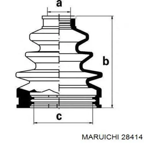 28414 Maruichi-156 пильник шруса внутрішній, передній піввісі