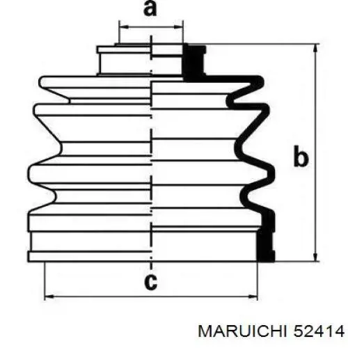 52414 Maruichi-156 пильник шруса внутрішній, передній піввісі