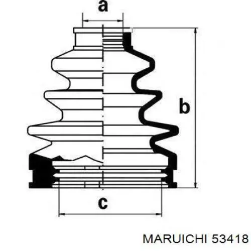 53418 Maruichi-156 Пильник ШРКШ внутрішній, передній півосі