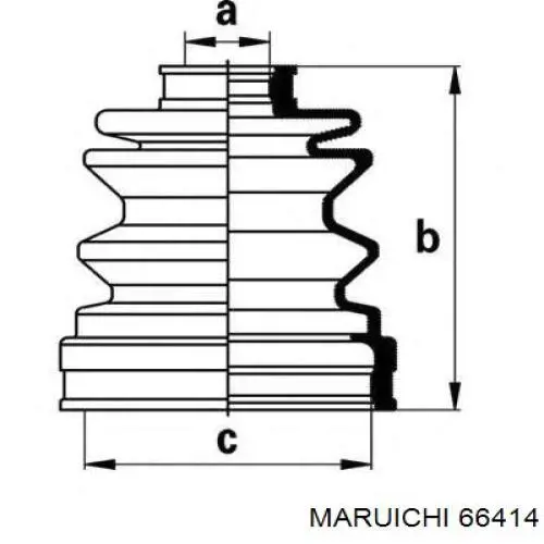 66414 Maruichi-156 пильник шруса внутрішній, передній піввісі