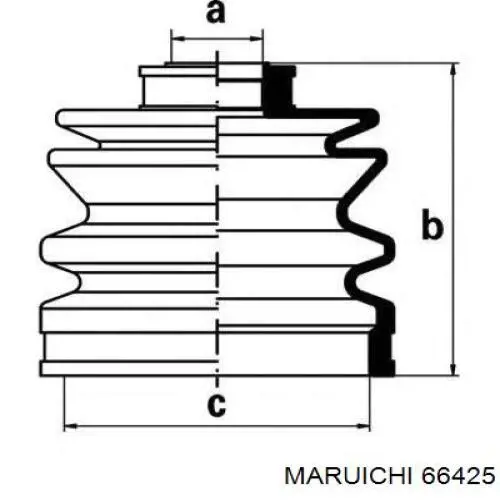 66425 Maruichi-156 Пильник ШРУСа зовнішній, передній піввісі