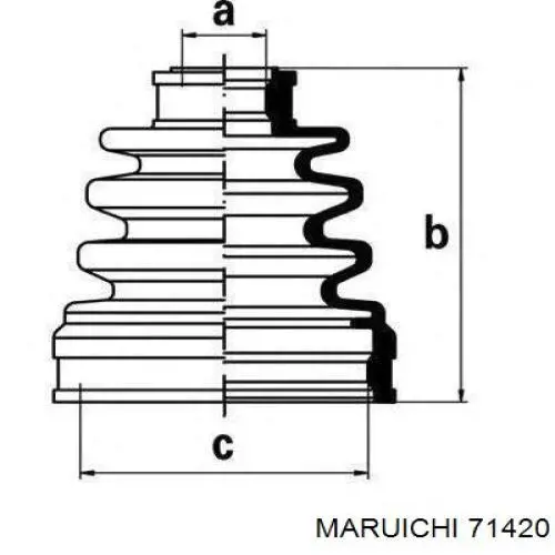 71420 Maruichi-156 пильник шруса внутрішній, передній піввісі