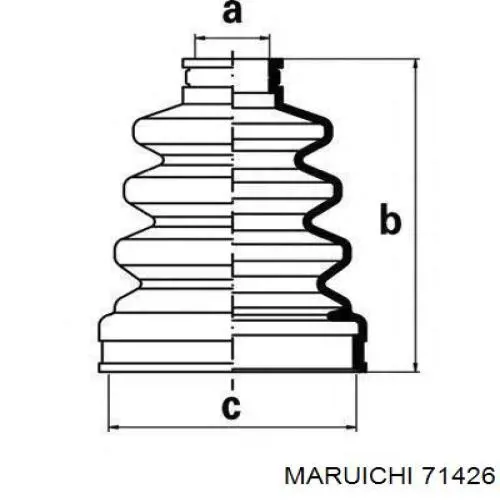 71426 Maruichi-156 пильник шруса внутрішній, передній піввісі
