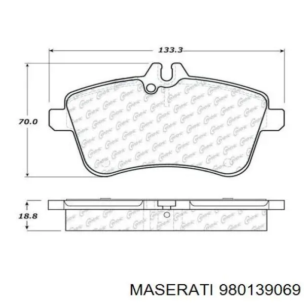 Задні гальмівні колодки 980139069 Maserati