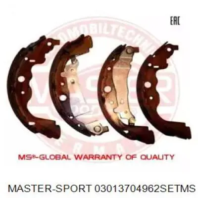 03013704962SETMS Master-sport Колодки гальмівні задні, барабанні